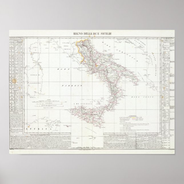 Map of Italy Poster (Front)