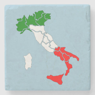 Map of Italy stone coaster. Coaster