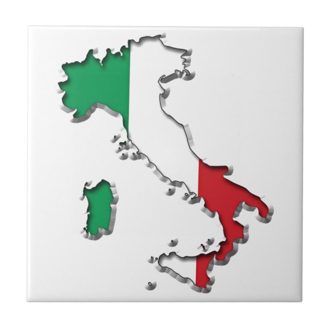 Map of Italy Tile (Front)