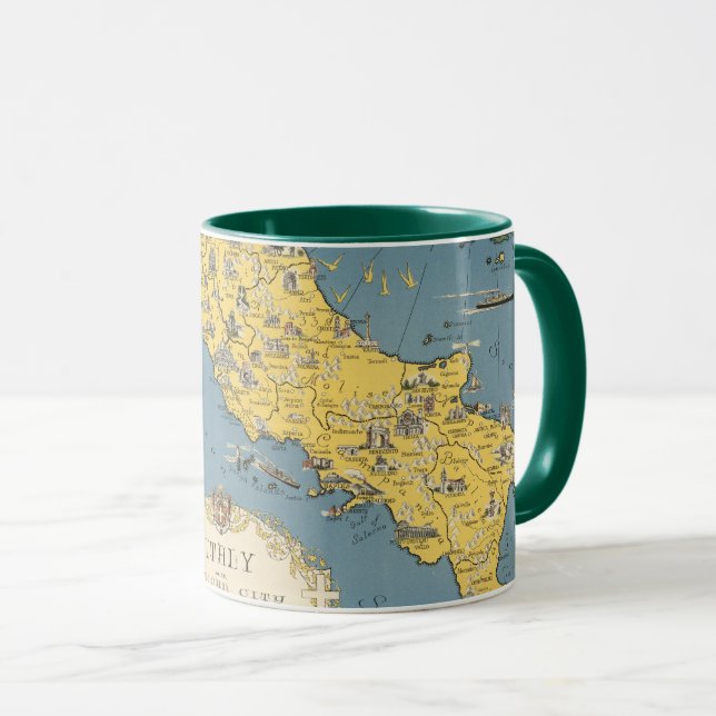 Map of Italy with Vatican City Mug (Front Right)