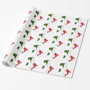 Map of Italy Wrapping Paper