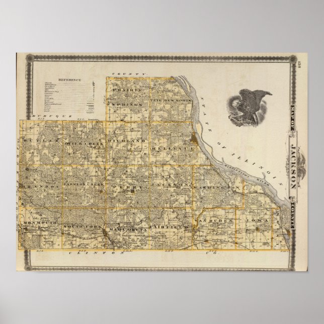 Map of Jackson County 2 Poster (Front)