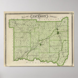 Map of Jackson County Poster