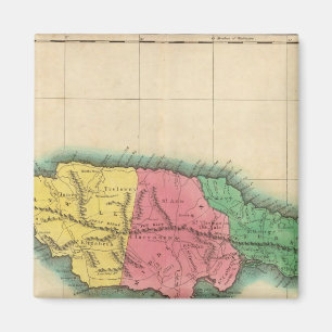 Map Of Jamaica Magnet