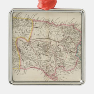 Map of Jamaica Metal Tree Decoration