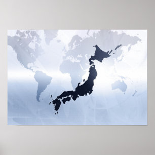 Map of Japan 2 Poster