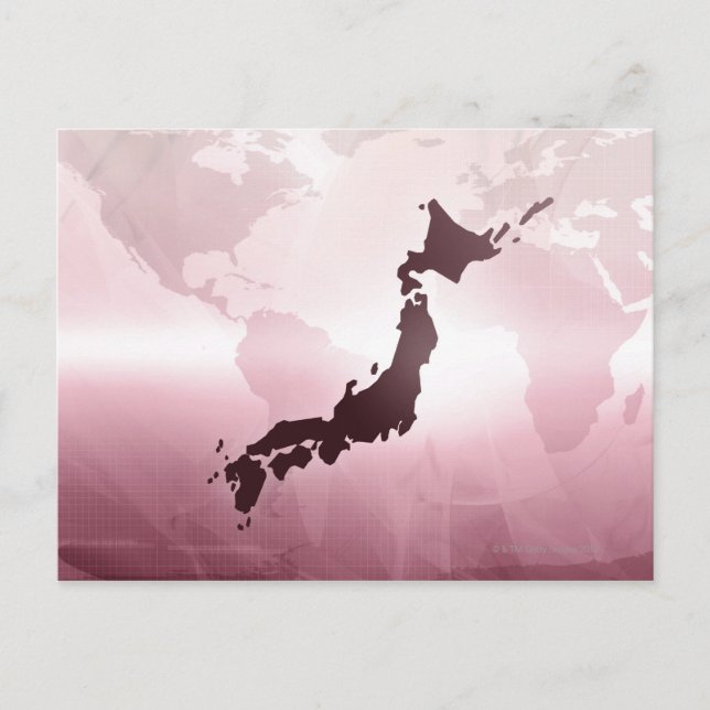 Map of Japan Postcard (Front)