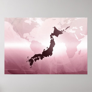 Map of Japan Poster