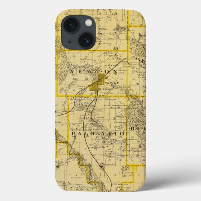 Map of Jasper County, State of Iowa Case-Mate iPhone Case (Back)
