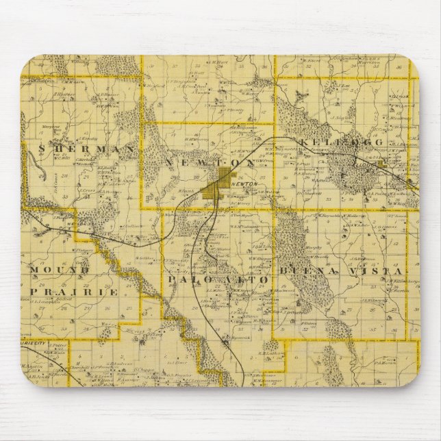 Map of Jasper County, State of Iowa Mouse Pad (Front)