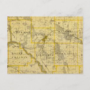 Map of Jasper County, State of Iowa Postcard