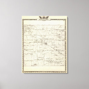 Map of Jefferson County Canvas Print