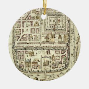 Map of Jerusalem and the surrounding area, from 'C Ceramic Tree Decoration