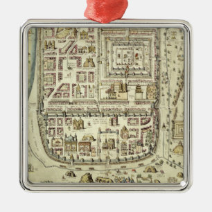 Map of Jerusalem and the surrounding area, from 'C Metal Tree Decoration