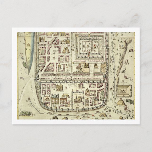Map of Jerusalem and the surrounding area, from 'C Postcard (Front)
