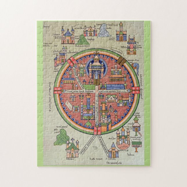 Map of Jerusalem puzzle (Vertical)