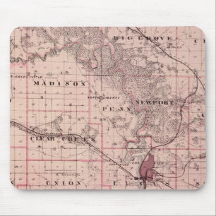 Map of Johnson County, State of Iowa Mouse Pad