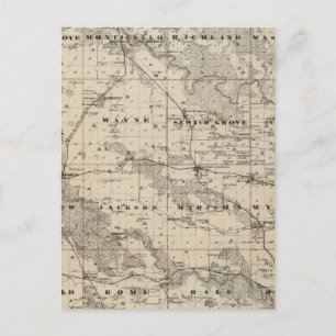 Map of Jones County, State of Iowa Postcard