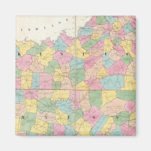 Map of Kentucky & Tennessee Magnet