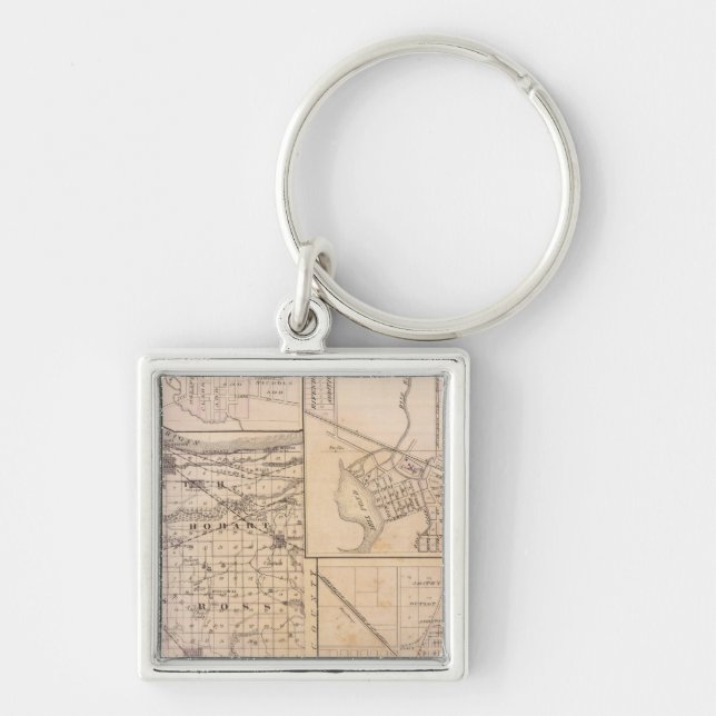 Map of Lake County with Lowell Key Ring (Front)