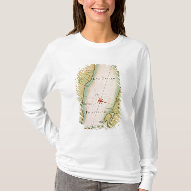 Map of Lake Ontario T-Shirt (Front)