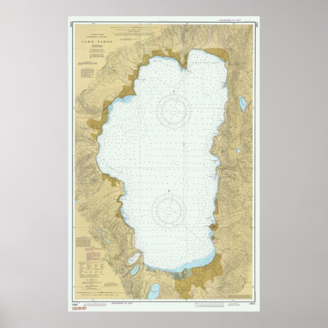Map of Lake Tahoe (1987) Poster (Front)