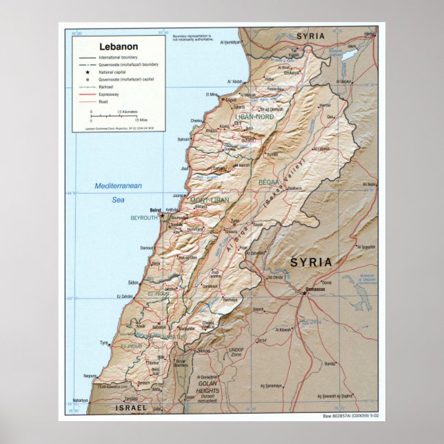 Map of Lebanon (2002) Poster (Front)