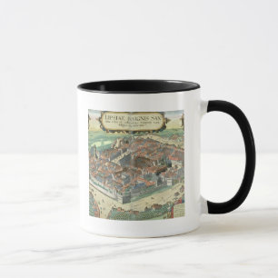 Map of Leipzig, from 'Civitates Orbis Terrarum' by Mug