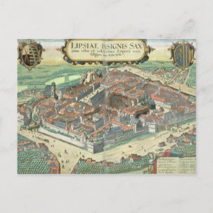 Map of Leipzig, from 'Civitates Orbis Terrarum' by Postcard