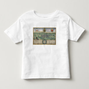 Map of Liege, from 'Civitates Orbis Terrarum' by G Toddler T-Shirt
