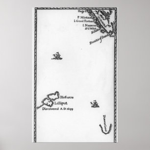 Map of Lilliput and Blefuscu Poster