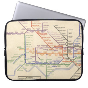 Map of London's Underground Railways Laptop Sleeve