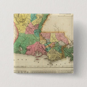 Map Of Louisiana 15 Cm Square Badge