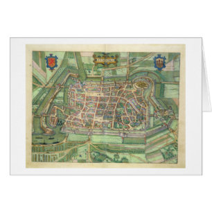 map of Luneburg, from 'Civitates Orbis Terrarum' b