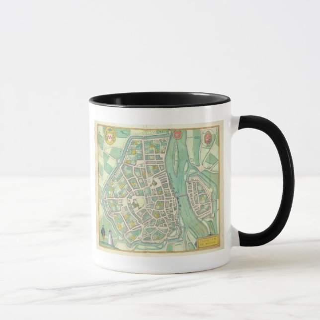Map of Maastricht, from 'Civitates Orbis Terrarum' Mug (Right)