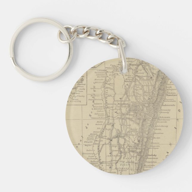 Map of Madagascar Key Ring (Front)