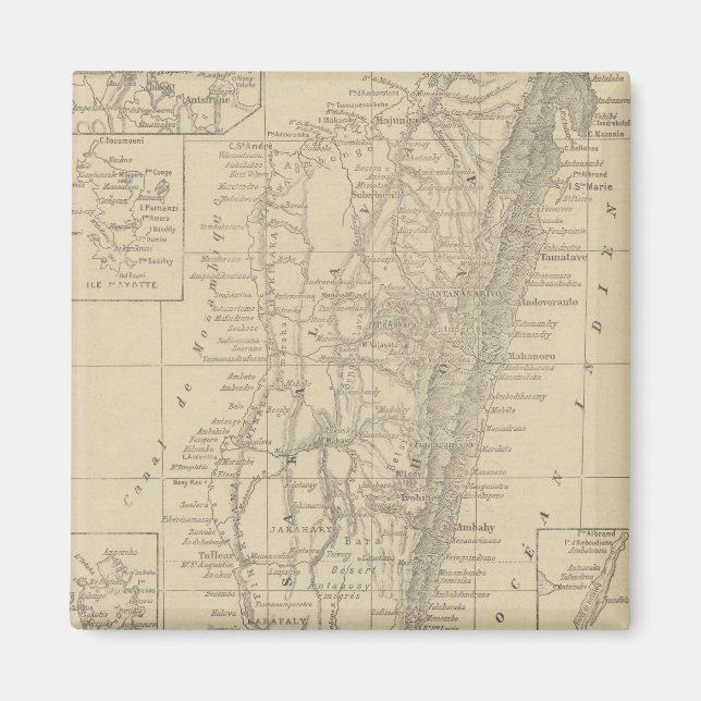 Map of Madagascar Magnet (Front)