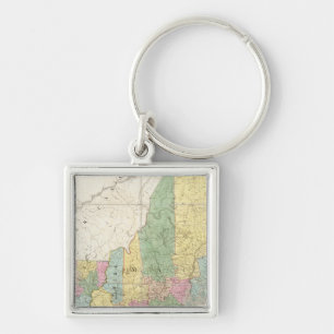Map of Maine, New Hampshire, Vermont Key Ring