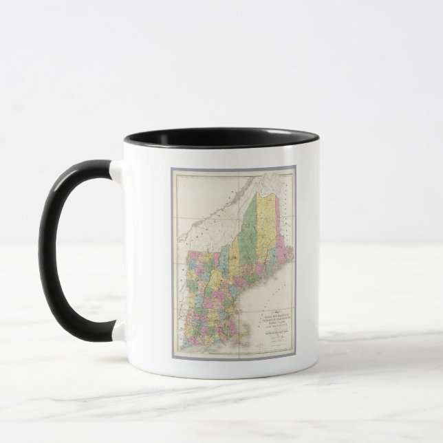 Map of Maine, New Hampshire, Vermont Mug (Left)