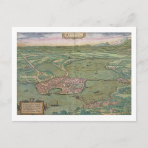 Map of Mantua, from 'Civitates Orbis Terrarum' by Postcard