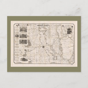 Map of Marion County, Florida (1892) Postcard