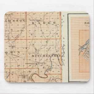 Map of Martin County with Shoals, Loogootee Mouse Pad