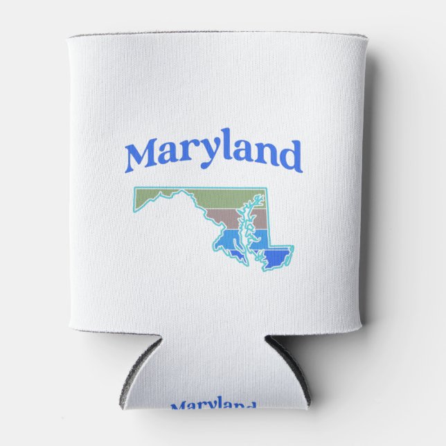 Map of Maryland Can Cooler (Front)