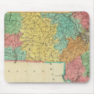 Map Of Massachusetts Mouse Pad