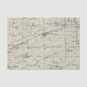 Map of McDonough County, Rushville Tissue Paper