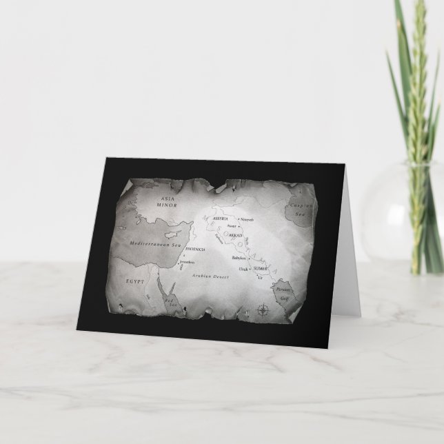 MAP OF MESOPOTAMIA Greeting card (Front)