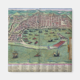 Map of Messina, from 'Civitates Orbis Terrarum' by Magnet