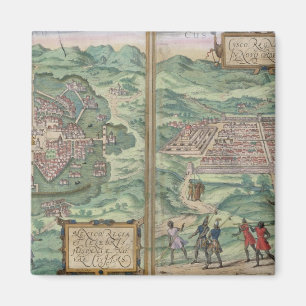 Map of Mexico and Cuzco, from 'Civitates Orbis Ter Magnet
