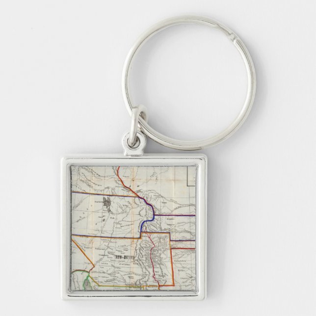 Map Of Mexico & California Key Ring (Front)