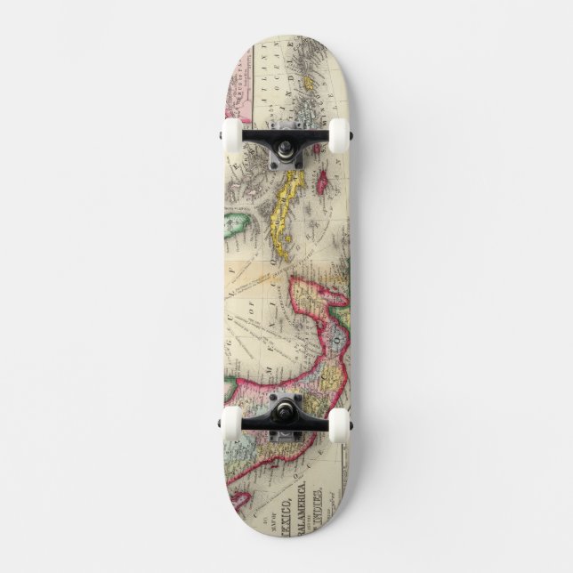 Map Of Mexico, Central America Skateboard (Front)